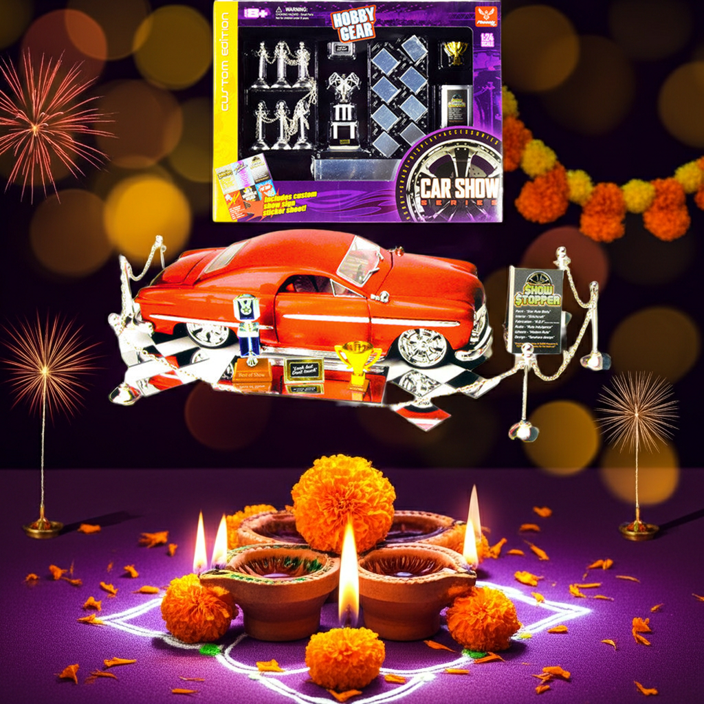 "Car Show Trophy Winner" Accessories Set for 1/24 Model Cars by Phoenix Toys