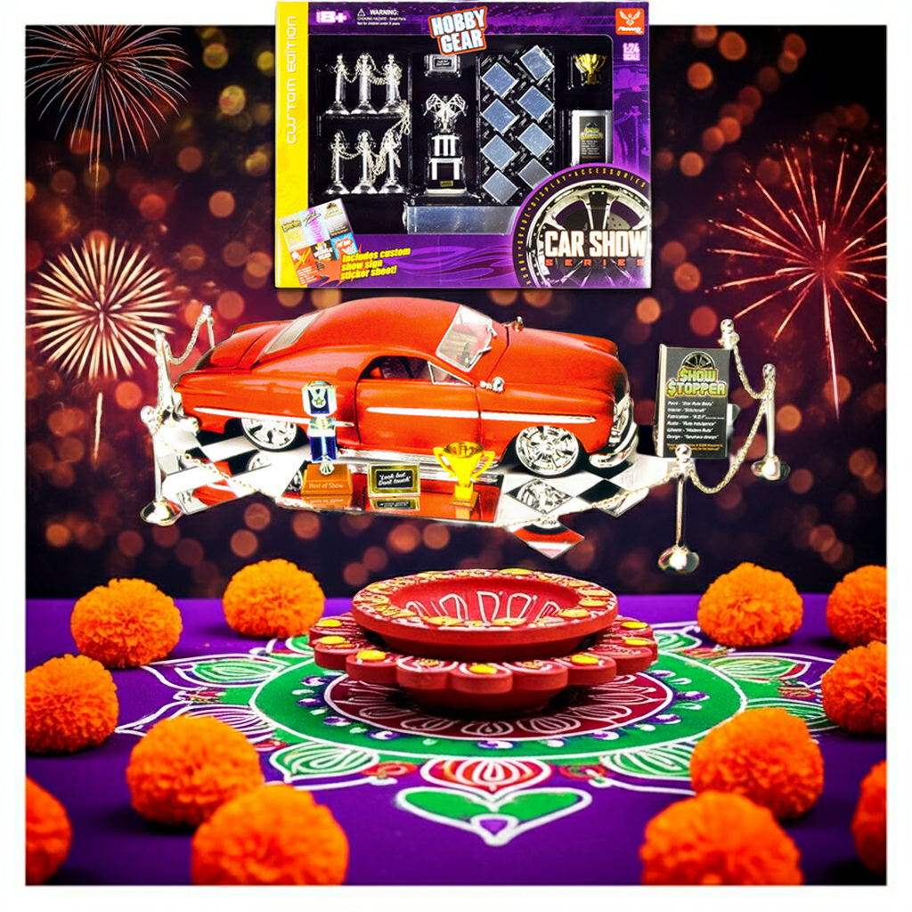 "Car Show Trophy Winner" Accessories Set for 1/24 Model Cars by Phoenix Toys